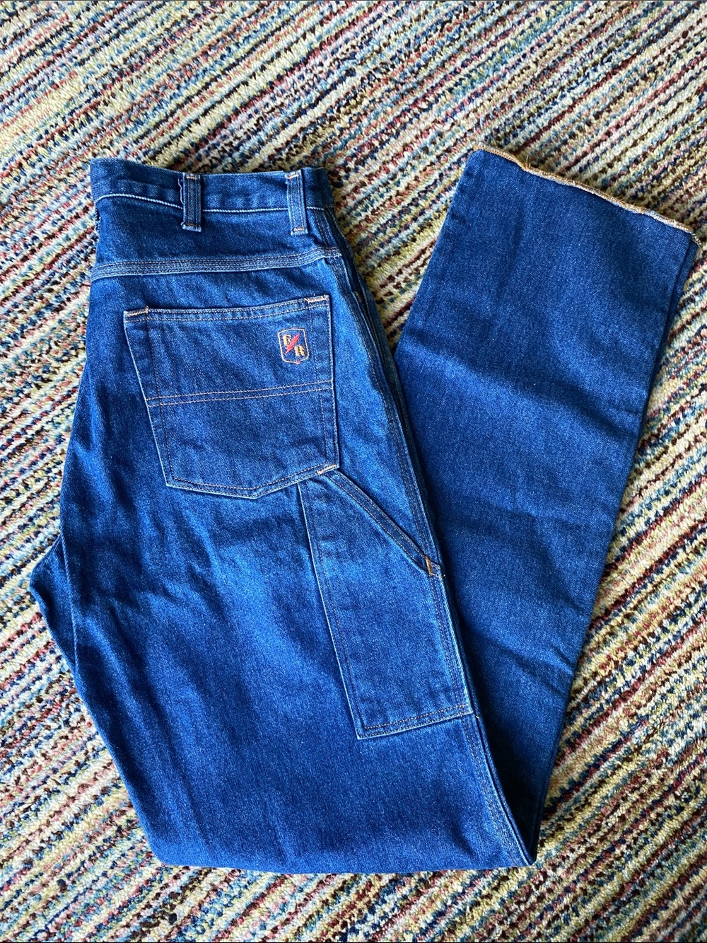 Relaxed Fit Men's Dark Blue Carpenter Jeans